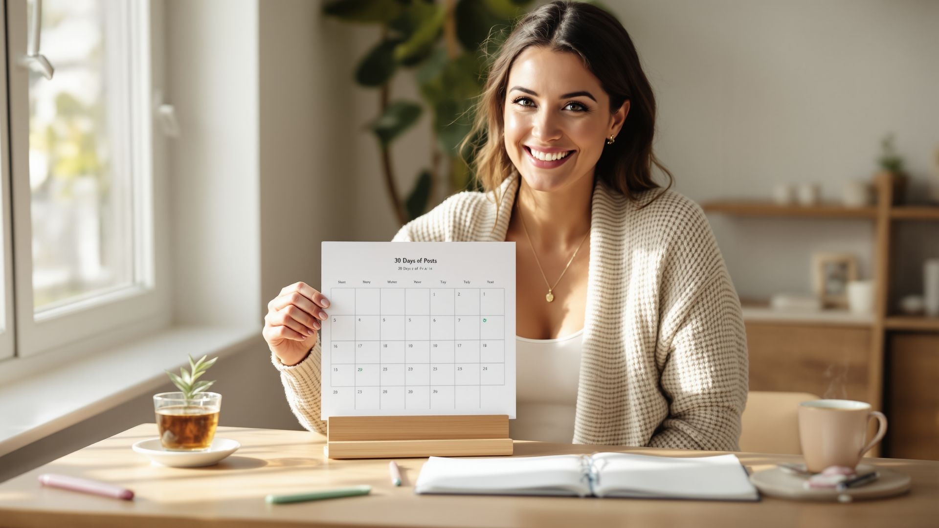 free 30 day content calendar - 30 days of posts - free content plan for wellness entrepreneurs