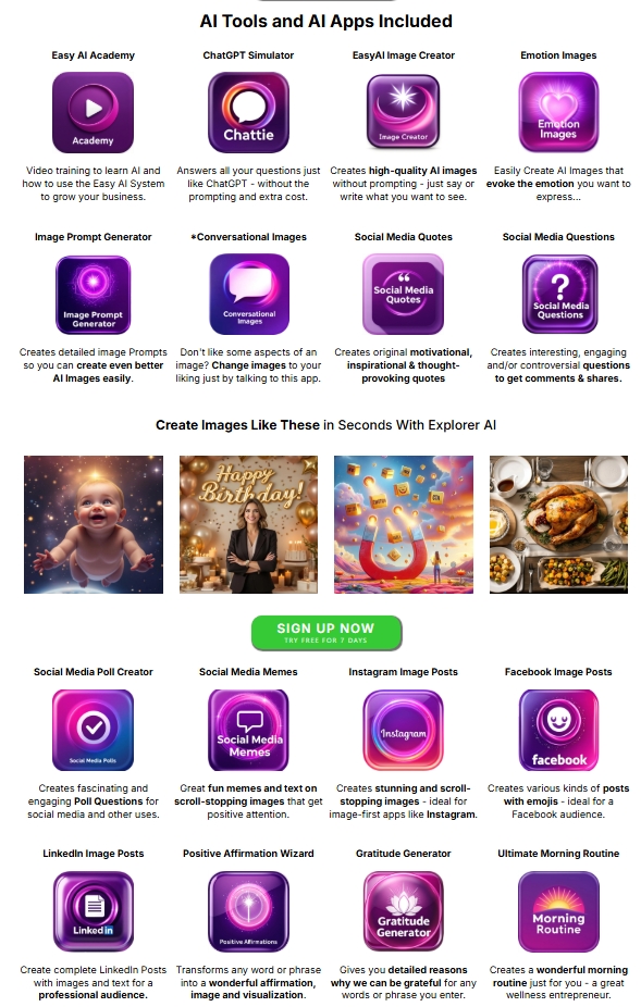 Explorer AI Easy AI System AI apps AI tools for wellness business growth AI training course